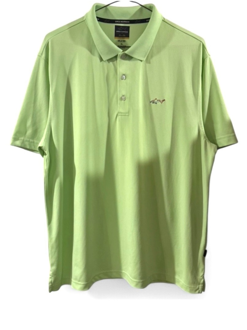 Greg Norman Collection Lime Green Performance Polo Shirt Size Men’s XL